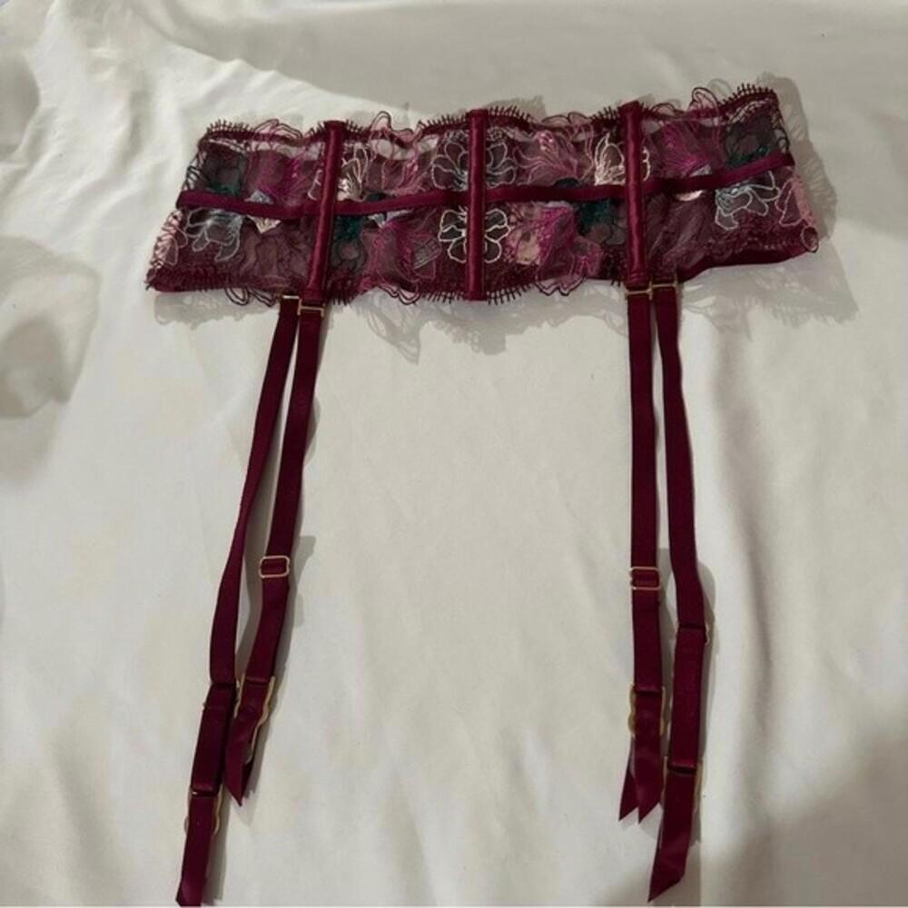 Victoria's Secret Red Floral Waist Cincher/Garter